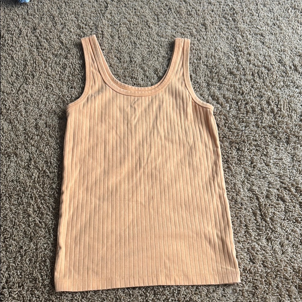 Aerie Ribbed Tan Tank Top
